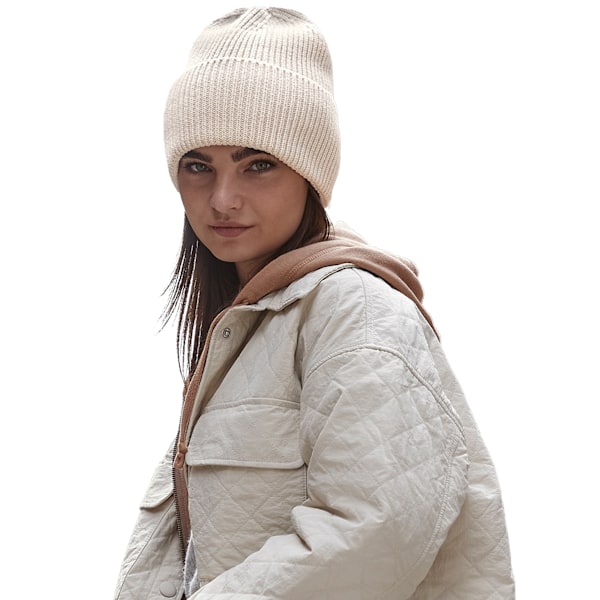Beechfield Unisex Vuxen Cuffed Oversized Beanie One Size Havregryn Oatmeal One Size