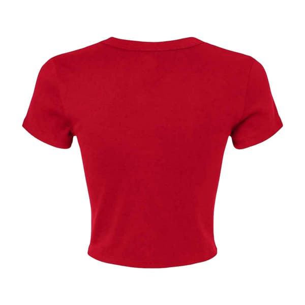 Bella + Canvas Crop Top för dam/tjej S Enfärgad Röd Solid Red S