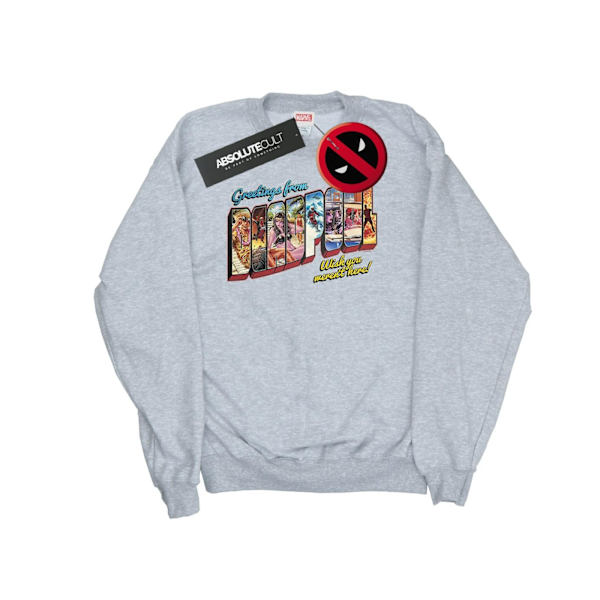 Marvel Womens/Ladies Deadpool Greetings Sweatshirt L Sports Grå Sports Grey L