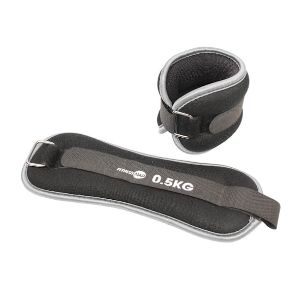 Fitness Mad Neoprenhandleds- och fotvikter (2-pack) 2 kg Svart Black 2kg