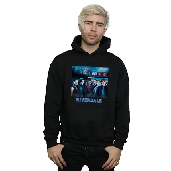 Riverdale Mens Diner Poster Hoodie S Svart Black S