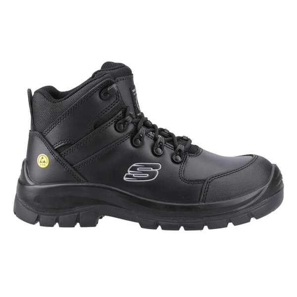 Skechers Herr Trophus Kilram Läder Arbetssäkerhetskängor Black 7 UK