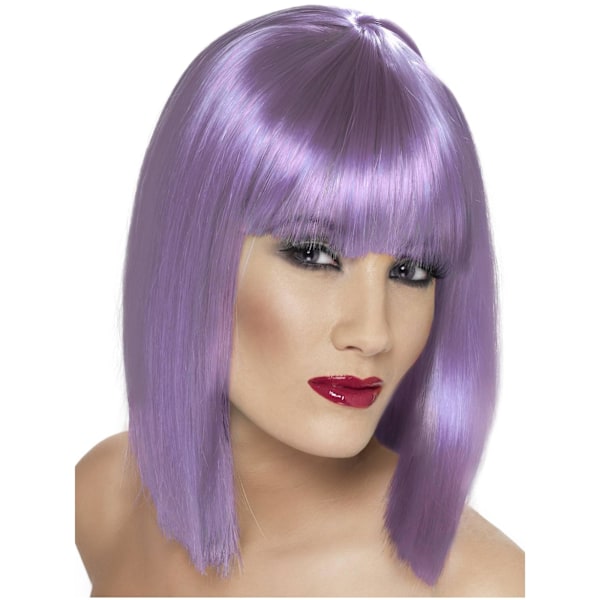 Smiffys Glam Peruk One Size Lila Lilac One Size
