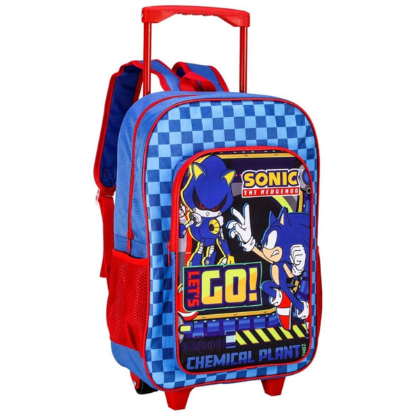 Sonic The Hedgehog Let´s Go Wheeled Trolley Bag One Size Blue/R Blue/Red/Yellow One Size