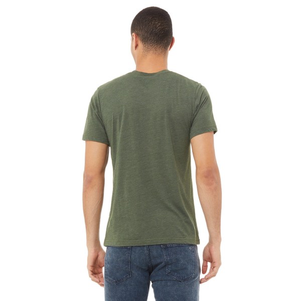 Canvas Herr Triblend Crew Neck Vanlig kortärmad T-shirt M Mil Military Green Triblend M