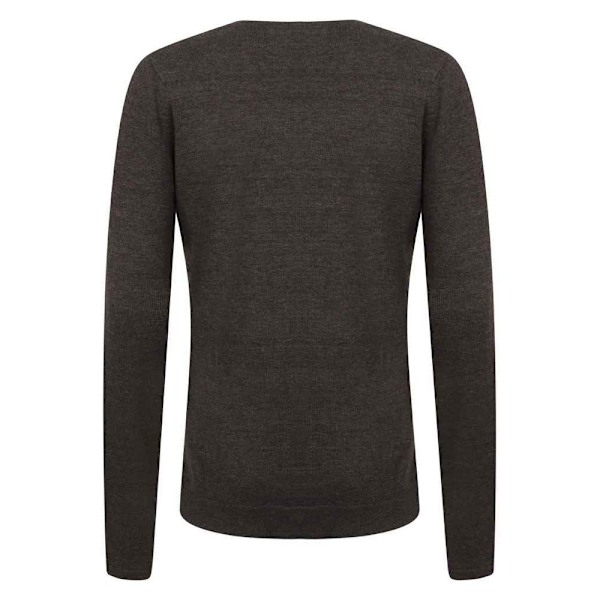 Henbury Dam/Damer Bomull Akryl V-ringad Sweatshirt S Grå M Grey Marl S