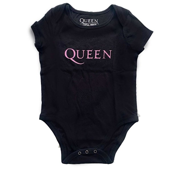 Queen Childrens/Kids Logo Babygrow 24 Months Svart Black 24 Months