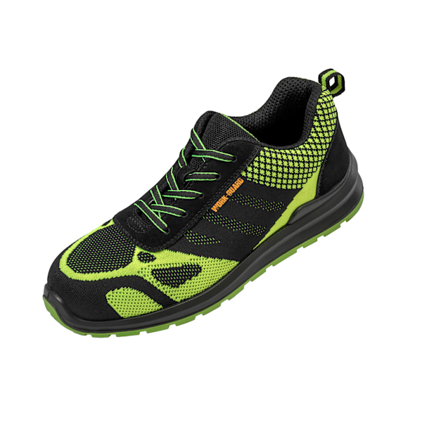 WORK-GUARD by Result Unisex Vuxen Hicks Läder Trim Säkerhetsskor Neon Green/Black 7 UK