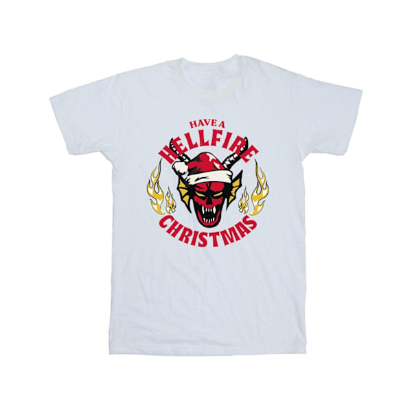 Netflix Boys Stranger Things Hellfire Jul T-Shirt 7-8 År White 7-8 Years