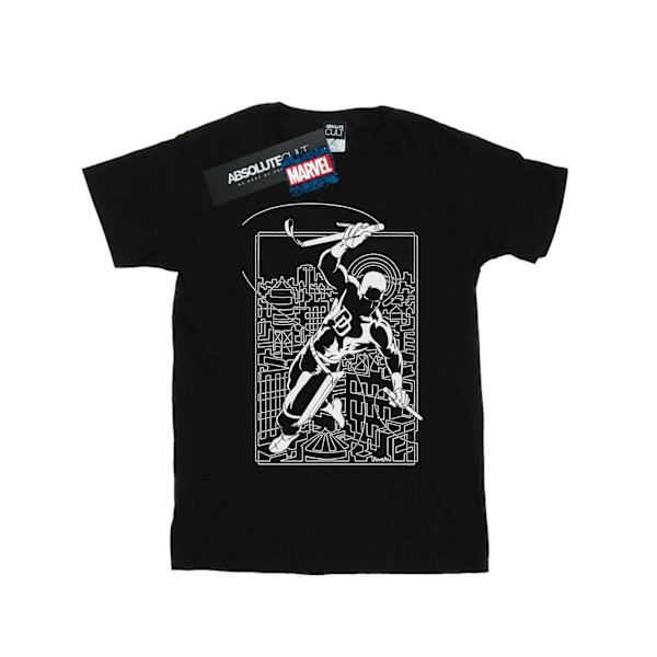 Marvel Boys Daredevil Silhouette T-shirt 12-13 år Svart Black 12-13 Years