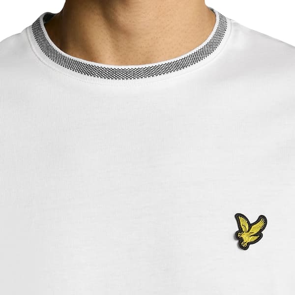 Lyle & Scott Herr T-shirt Eagle Birdseye Tipped S Vit/Svart White/Black S