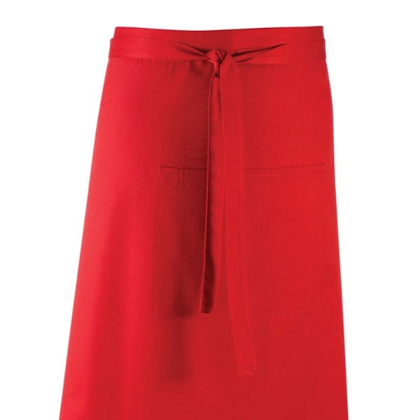 Premier Unisex Färger Bar Apron / Arbetskläder (Lång Continental S Red One Size