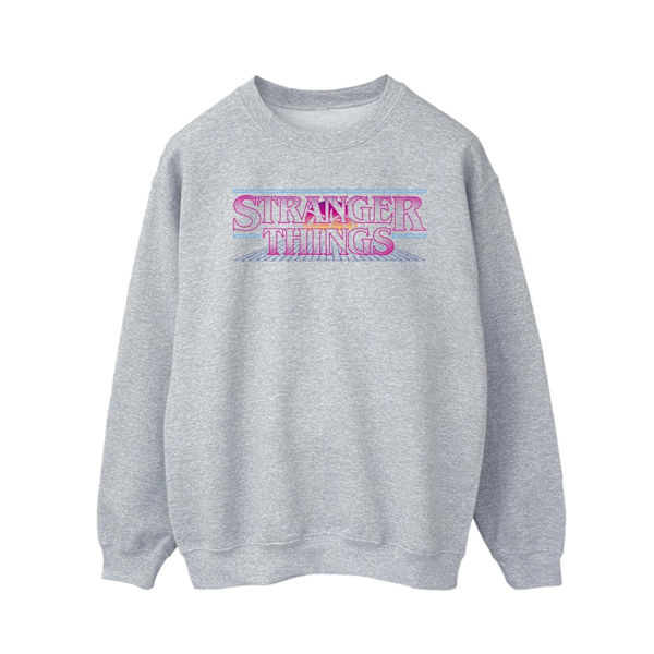 Netflix Mens Stranger Things Retro Title Sweatshirt S Sports Grå Sports Grey S