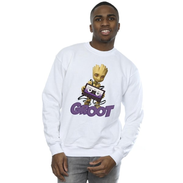 Guardians Of The Galaxy Herr Groot Kassett Sweatshirt XXL Vit White XXL