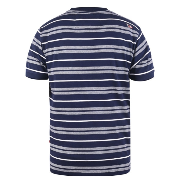 D555 Herr Piccadilly Yarn Dyed Stripe Jacquard Kingsize T-shirt Navy/White 6XL