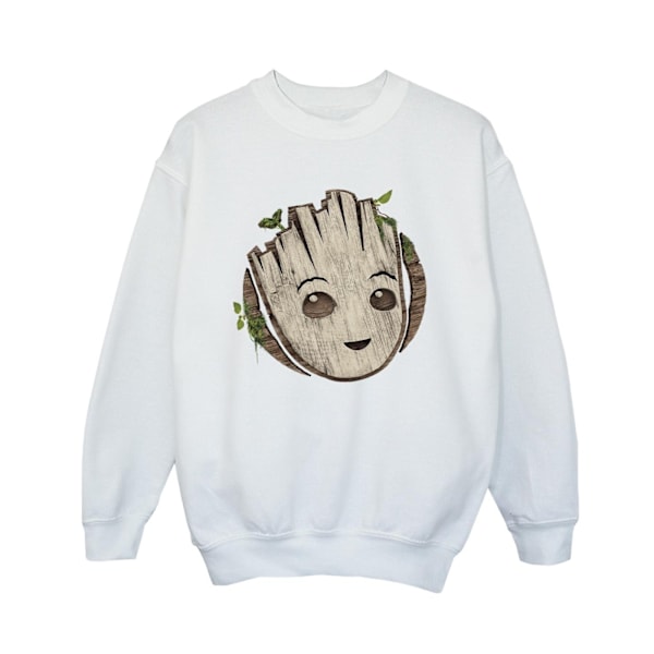 Marvel Boys I Am Groot Trähuvud Sweatshirt 9-11 År Vit White 9-11 Years