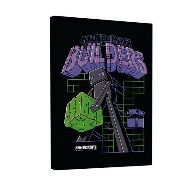 Minecraft Builders Canvas Print 40,5cm x 30,5cm x 2cm Svart/Flerfärgad Black/Multicoloured 40.5cm x 30.5cm x 2cm