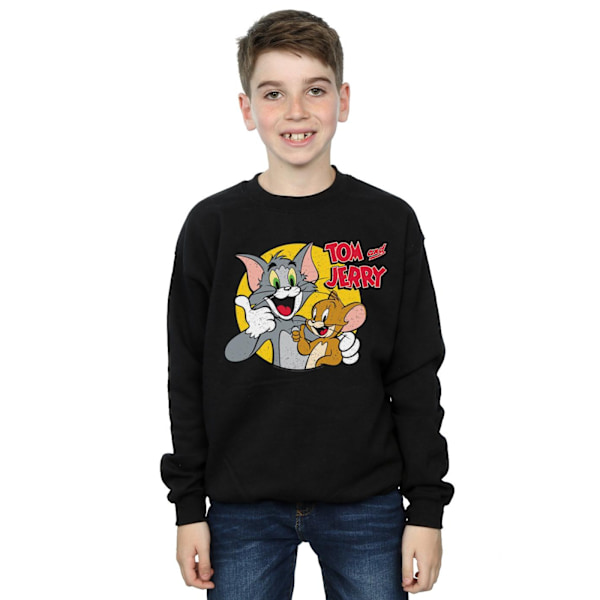 Tom och Jerry Pojkar Tummen Upp Sweatshirt 5-6 År Svart Black 5-6 Years