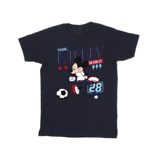 Disney Boys Mickey Mouse Team Musse Pigg fotboll T-shirt 5-6 år Navy Blue 5-6 Years