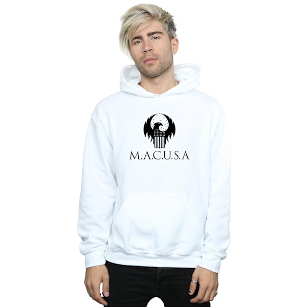 Fantastiska vidunder Mäns MACUSA Logotyp Hoodie XXL Vit White XXL