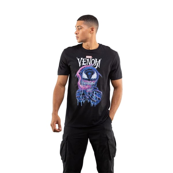 Venom Mens Evil Grin T-Shirt M Svart/Blå/Rosa Black/Blue/Pink M