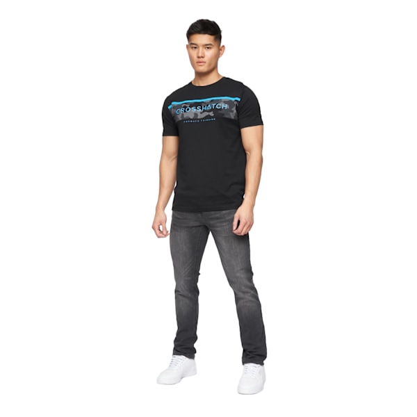 Crosshatch Herr Svelte Stretch Jeans 36R Tvättad Grå Washed Grey 36R