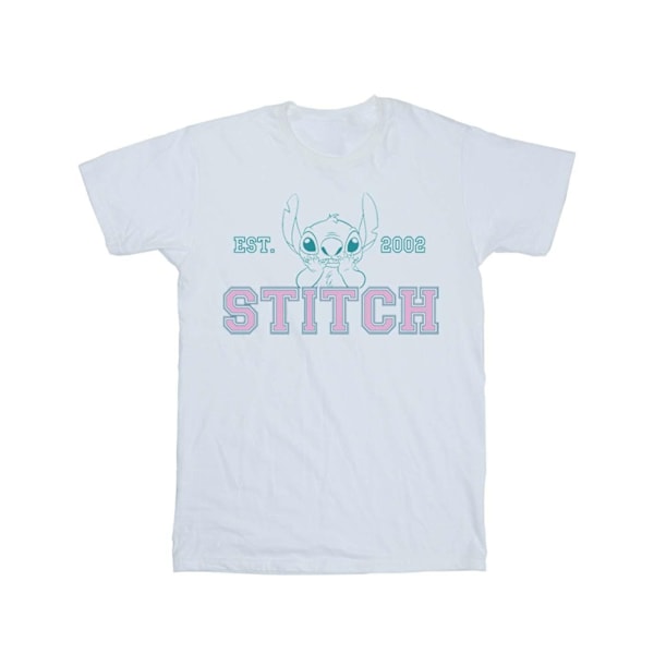 Disney Girls Lilo And Stitch Collegial Pastel Bomull T-Shirt 5-6 År Vit White 5-6 Years