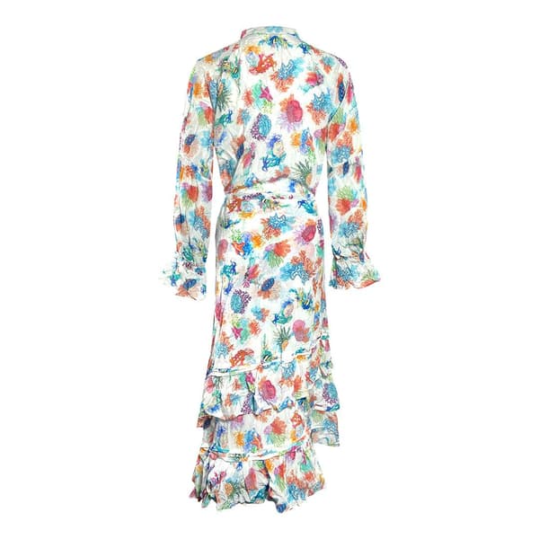 Inoa Dam/Dam Bonaire Reef Asymmetrisk Fåll Midiklänning 10 UK Multicoloured 10 UK