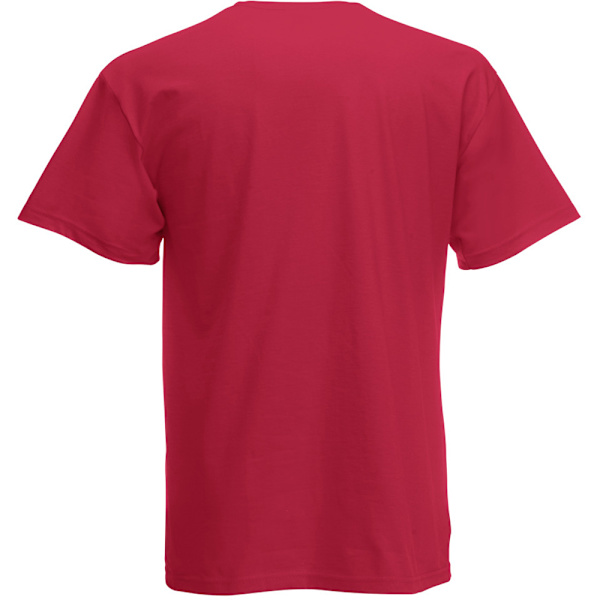 Herr kortärmad casual T-shirt stor mörk röd Dark Red Large