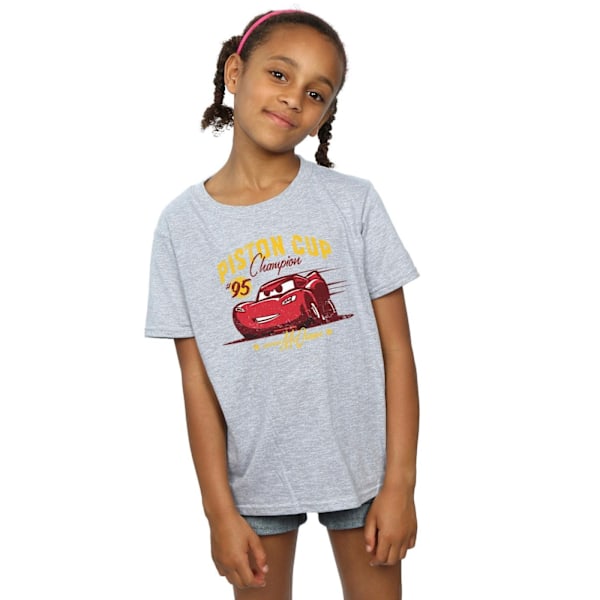 Disney Girls Cars Piston Cup Champion Bomull T-shirt 12-13 år Sports Grey 12-13 Years