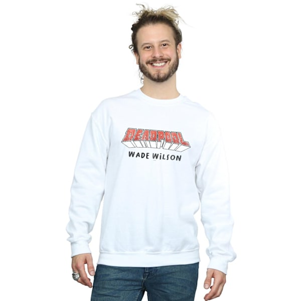 Marvel Herr Deadpool AKA Wade Wilson Sweatshirt M Vit White M