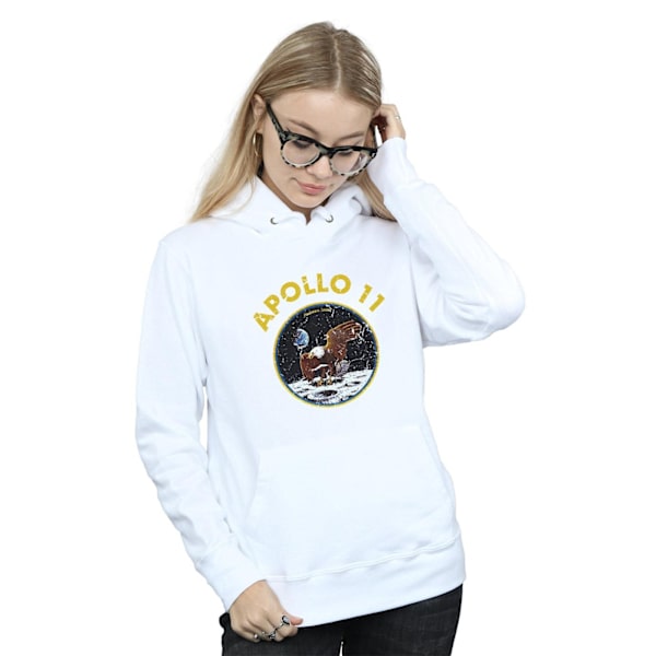 NASA Dam/Kvinnor Klassisk Apollo 11 Hoodie M Vit White M