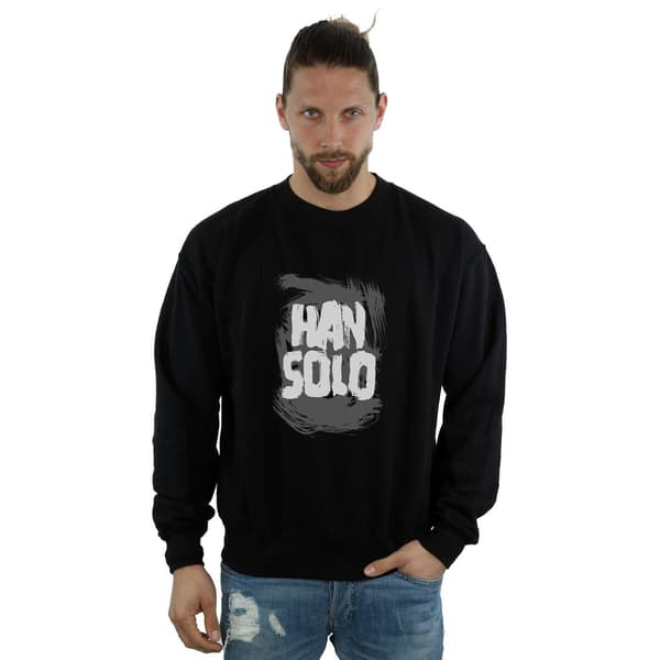 Star Wars Herr Han Solo Text Sweatshirt M Svart Black M