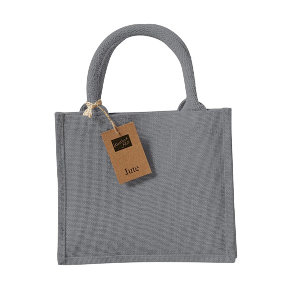 Westford Mill Mini Jute Presentpåse One Size Graphite Grey Graphite Grey One Size