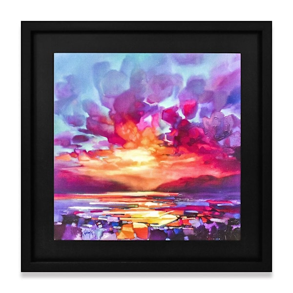 Scott Naismith Diminuendo Moln Träinramad Plakett 40cm x 40cm Multicoloured 40cm x 40cm