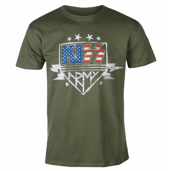 Kiss Unisex Adult Army Lightning Bomull T-shirt S Military Green Military Green S