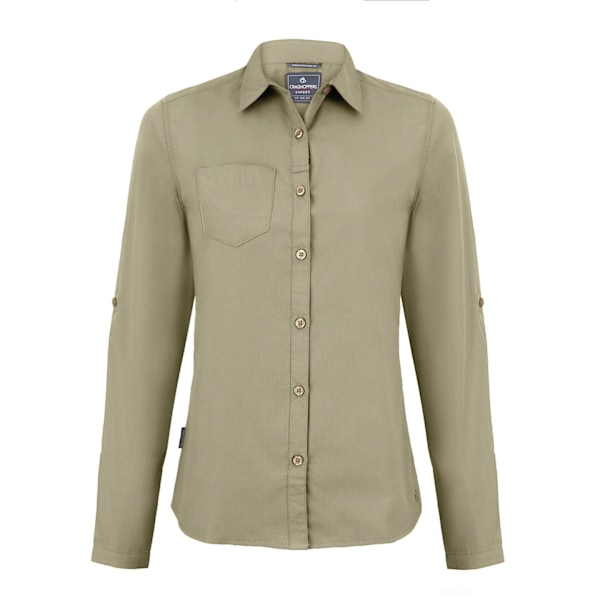 Craghoppers Womens/Ladies Expert Kiwi Long-Sleeved Shirt 20 UK Pebble Brown 20 UK