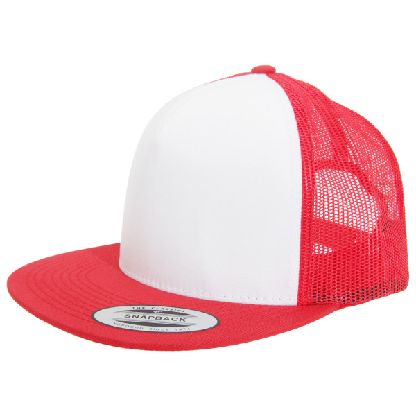 Yupoong Flexfit Unisex Classic Trucker Snapback Cap One Size Re Red/White/Red One Size