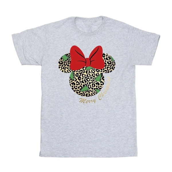 Disney Boys Minnie Mouse Leopard Jul T-shirt 3-4 År Sports Grey Sports Grey 3-4 Years