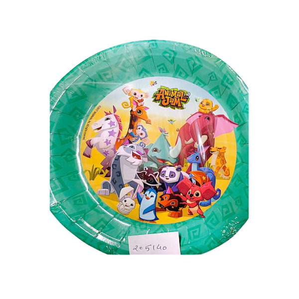 Animal Jam Tinimal Tjam Karaktärspartytallrikar (Förpackning om 8) En Multicoloured One Size