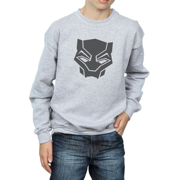 Marvel Boys Black Panther Black On Black Sweatshirt 9-11 År Sports Grey 9-11 Years