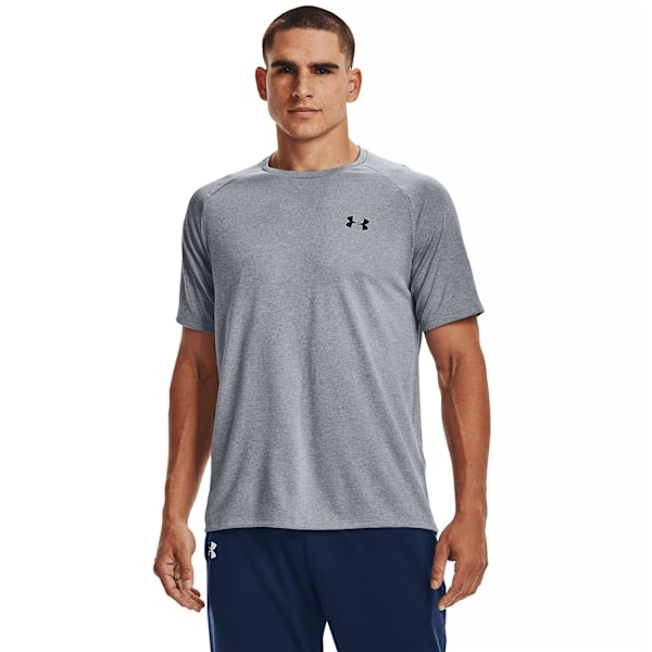 Under Armour Tech T-Shirt för män XXL Ljus Stål Heather/Svart Light Steel Heather/Black XXL