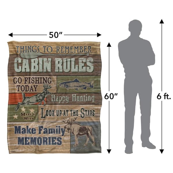 JQ Licensing Silky Cabin Rules Supersoft Filt En Storlek Multi Multicoloured One Size