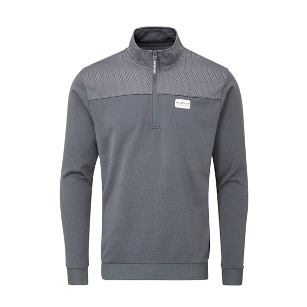 Stuburt Herr Active-tech Zip Neck Topp M Skiffergrå Slate Grey M