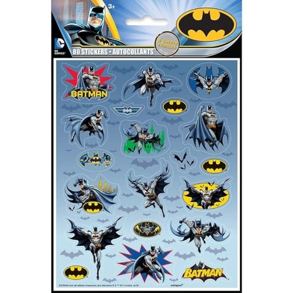 Batman-klistermärke (paket med 4) One Size Flerfärgad Multicoloured One Size