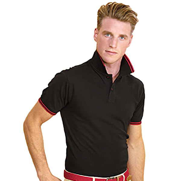 Asquith & Fox Klassisk passform Tipped Poloskjorta L Svart/ Röd Black/ Red L