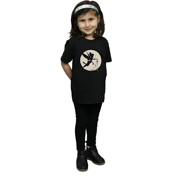 Tinkerbell Girls Moon Bomull Crop T-Shirt 12-13 År Svart Black 12-13 Years