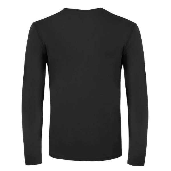 B&C Herr #E150 Långärmad T-shirt 4XL Svart Black 4XL