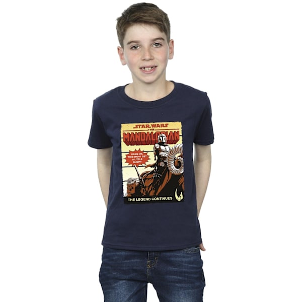 Star Wars The Mandalorian Boys Bumpy Ride T-Shirt 3-4 år Marinblå Navy Blue 3-4 Years