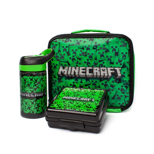 Minecraft Lenticular Creeper Lunch Bag Set One Size Grön/Svart Green/Black One Size